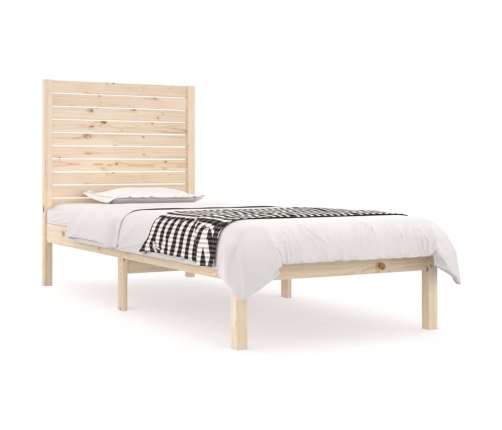 Estructura de cama madera maciza 90x190 cm