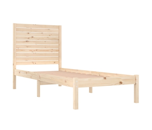 Estructura de cama madera maciza 90x190 cm