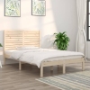 Estructura de cama madera maciza 120x190 cm