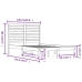 Estructura de cama doble pequeña madera maciza blanca 120x190cm