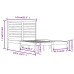 Estructura de cama de matrimonio madera maciza 135x190 cm
