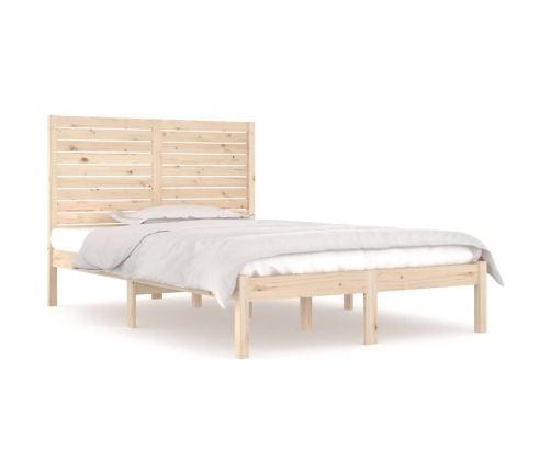 Estructura de cama madera maciza de pino 140x190 cm