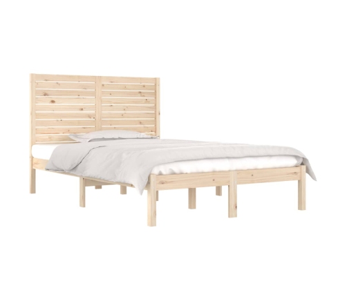 Estructura de cama madera maciza de pino 140x190 cm