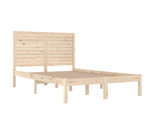 Estructura de cama madera maciza de pino 140x190 cm