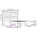Estructura de cama madera maciza de pino 140x190 cm