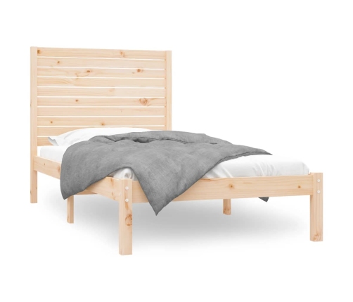 Estructura de cama de madera maciza 100x200 cm