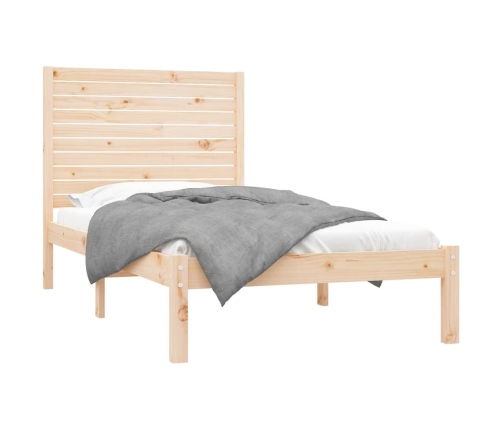 Estructura de cama de madera maciza 100x200 cm