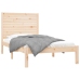 Estructura de cama de madera maciza 100x200 cm