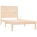 Estructura de cama de madera maciza 100x200 cm