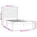 Estructura de cama de madera maciza 100x200 cm