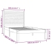 Estructura de cama madera maciza marrón miel 100x200 cm