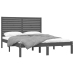 Estructura de cama de madera maciza gris 120x200 cm