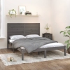 Estructura de cama de madera maciza gris 120x200 cm