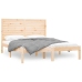 Estructura de cama madera maciza 150x200 cm