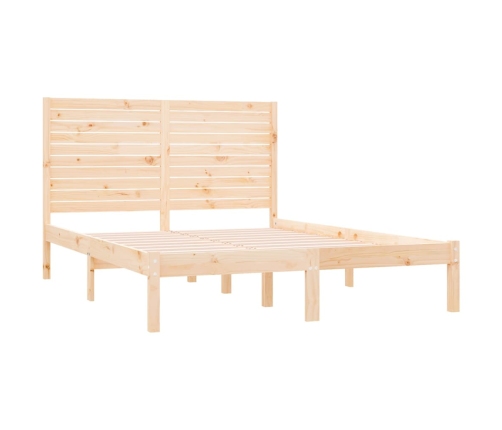 Estructura de cama madera maciza 150x200 cm