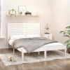 Estructura de cama madera maciza blanca King Size 150x200 cm