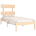 Estructura de cama madera maciza 90x190 cm