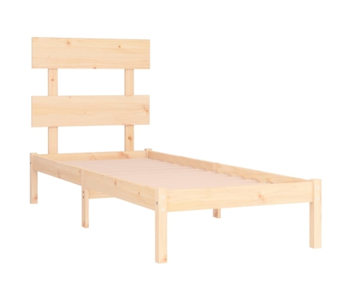 Estructura de cama madera maciza 90x190 cm