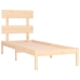 Estructura de cama madera maciza 90x190 cm