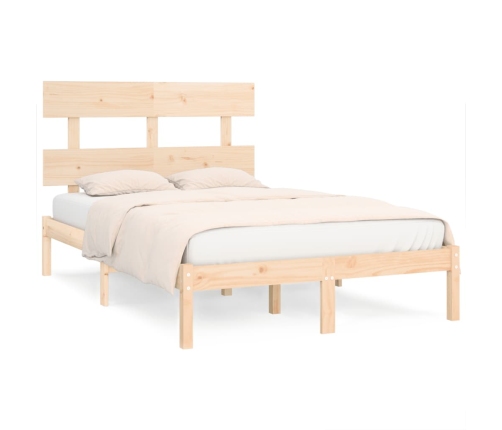 Estructura de cama madera maciza 120x190 cm