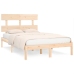 Estructura de cama madera maciza 120x190 cm