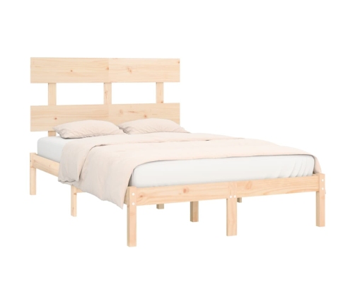 Estructura de cama madera maciza 120x190 cm