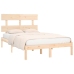 Estructura de cama madera maciza 120x190 cm