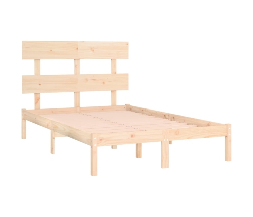 Estructura de cama madera maciza 120x190 cm