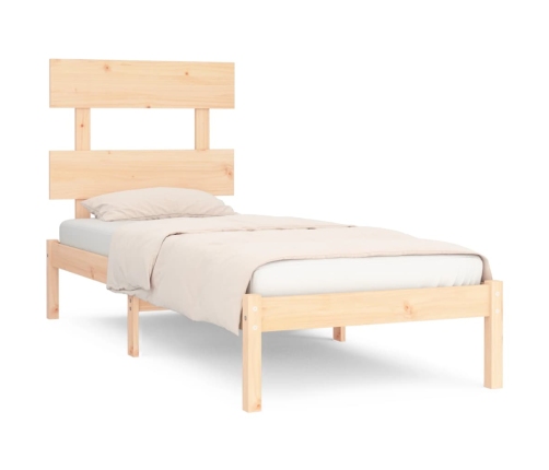 Estructura de cama madera maciza de pino 90x200 cm