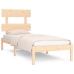 Estructura de cama madera maciza de pino 90x200 cm