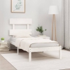 Estructura de cama madera maciza de pino blanca 90x200 cm