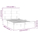 vidaXL Estructura de cama madera maciza blanca 120x200 cm