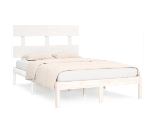 Estructura de cama de madera maciza pino blanca 160x200 cm