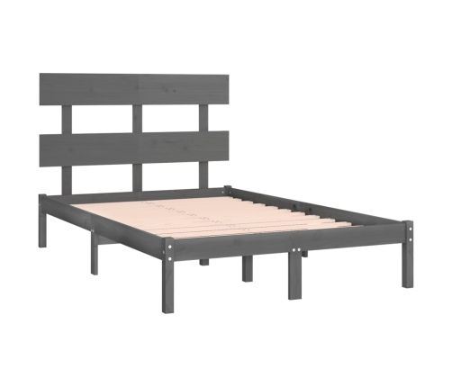 Estructura de cama de madera maciza pino gris 160x200 cm