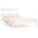 Estructura de cama madera maciza blanco Supe King 180x200 cm