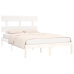 Estructura de cama madera maciza blanco Supe King 180x200 cm