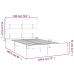 Estructura de cama madera maciza blanco Supe King 180x200 cm