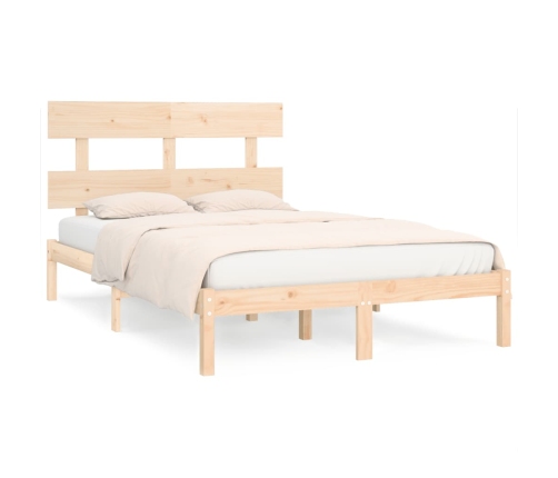 Estructura de cama de madera maciza 200x200 cm