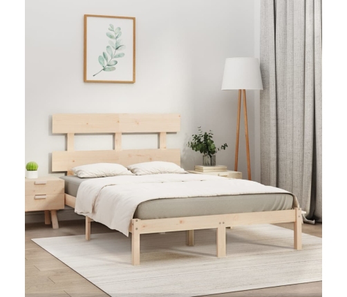 Estructura de cama de madera maciza 200x200 cm