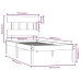 Estructura de cama individual madera maciza blanco 90x190 cm