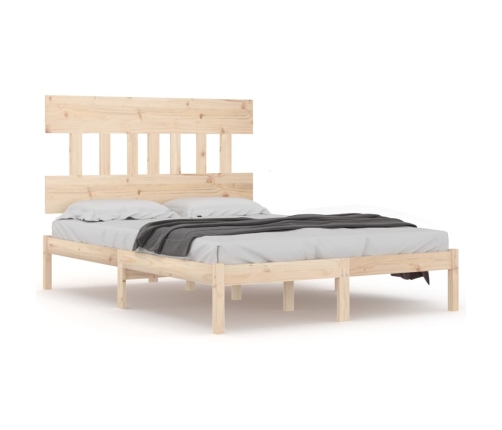 Estructura de cama madera maciza 120x190 cm