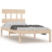 Estructura de cama individual madera maciza 90x200 cm