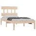 Estructura de cama individual madera maciza 90x200 cm