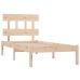 Estructura de cama individual madera maciza 90x200 cm