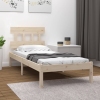 Estructura de cama individual madera maciza 90x200 cm