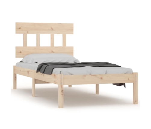 Estructura de cama de madera maciza 100x200 cm