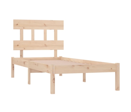 Estructura de cama de madera maciza 100x200 cm