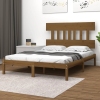 Estructura de cama madera maciza de pino marrón miel 120x200 cm