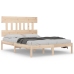 Estructura de cama de madera maciza 140x200 cm