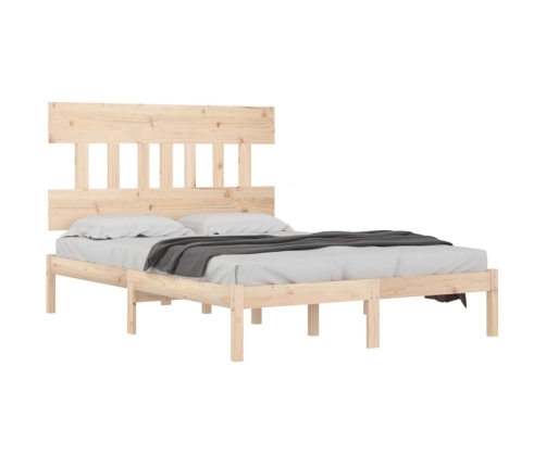 Estructura de cama de madera maciza 140x200 cm